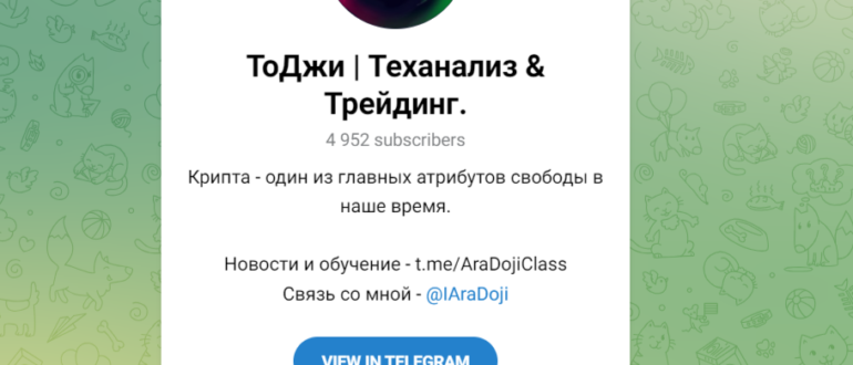 ТоДжи | Теханализ & Трейдинг (IAraDoji) отзывы