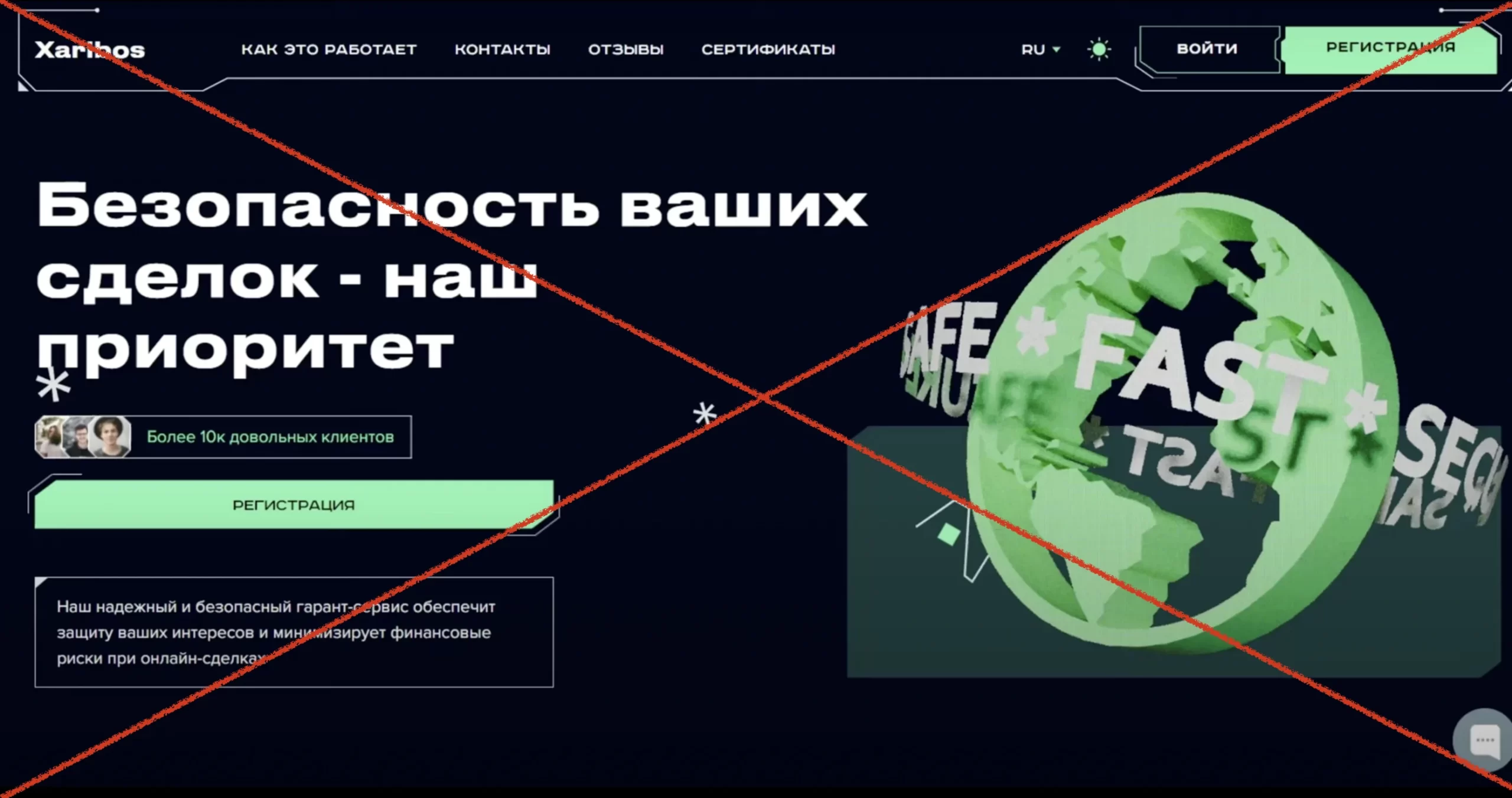 Xaribos - отзывы о сайте xaribos.com, гарант сервис