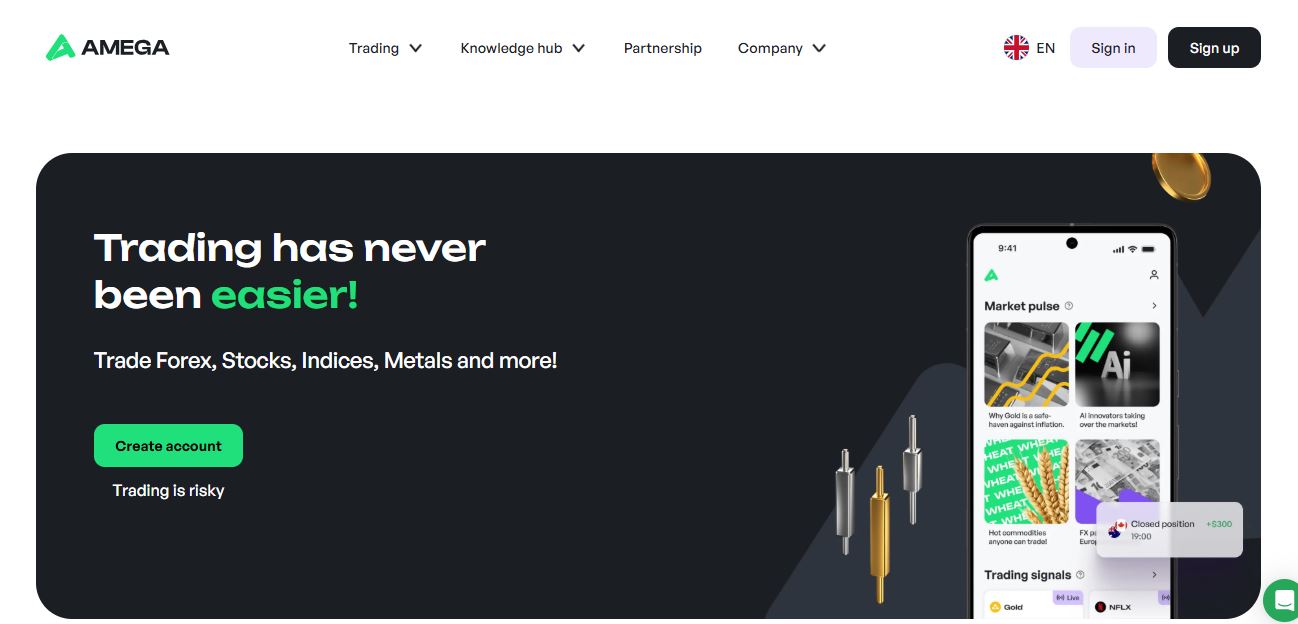 Брокер Amega - честные отзывы о amega.finance