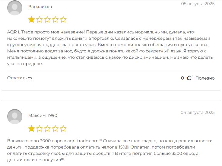 AQR L-Trade отзывы