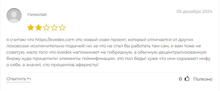 EVEDEX отзывы