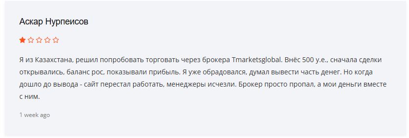 Tmarketsglobal отзывы