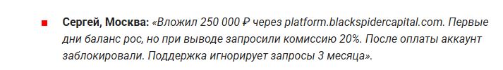 Black Spider Capital отзывы