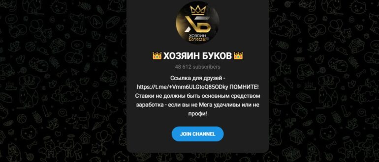 Хозяин Буков - честные отзывы о телеграм канале